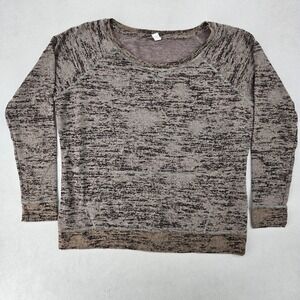 Enza Womens NWOT 2X Sweatshirt Gray Charcoal Acid Wash Raglan Pullover